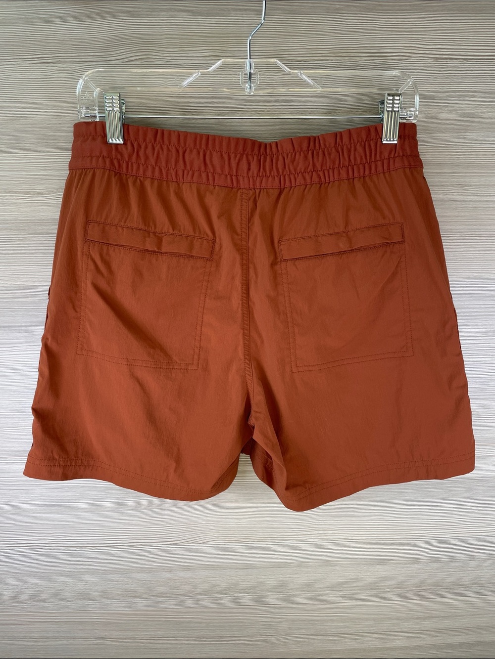 REI Rust Orange Lightweight Nylon Adventure 4 1/2” Hiking Shorts Size Small - Picture 2 of 10